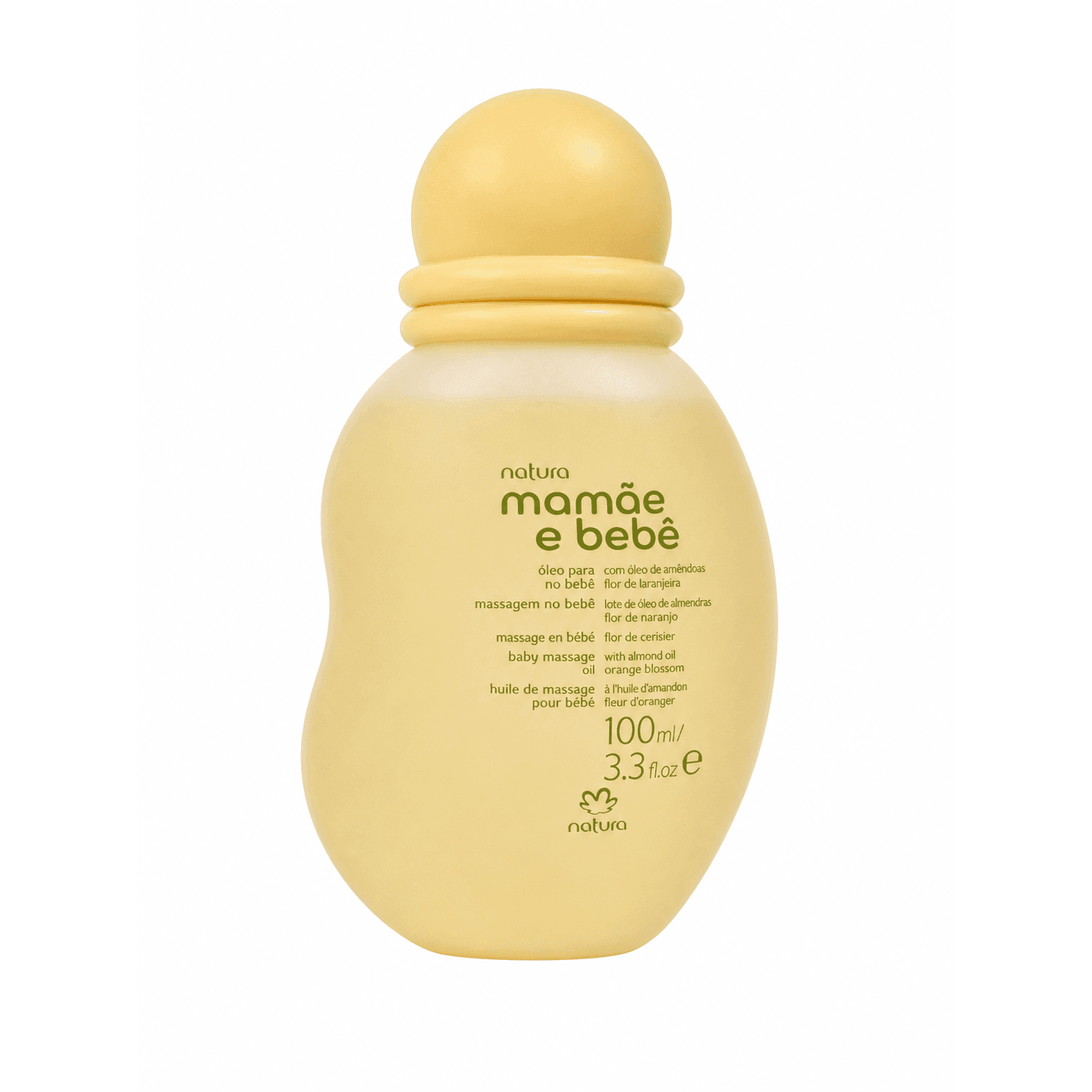 Natura Mamãe e Bebê Óleo para Massagem No Bebê Com Óleo de Amêndoas Flor de Laranjeira 100ml 3.3 fl oz, 1
