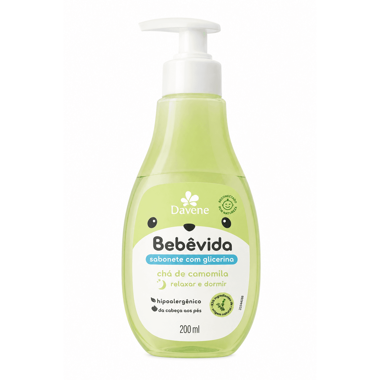 Bebêvida Sabonete Líquido com Glicerina Chá de Camomila 200 ml, 1
