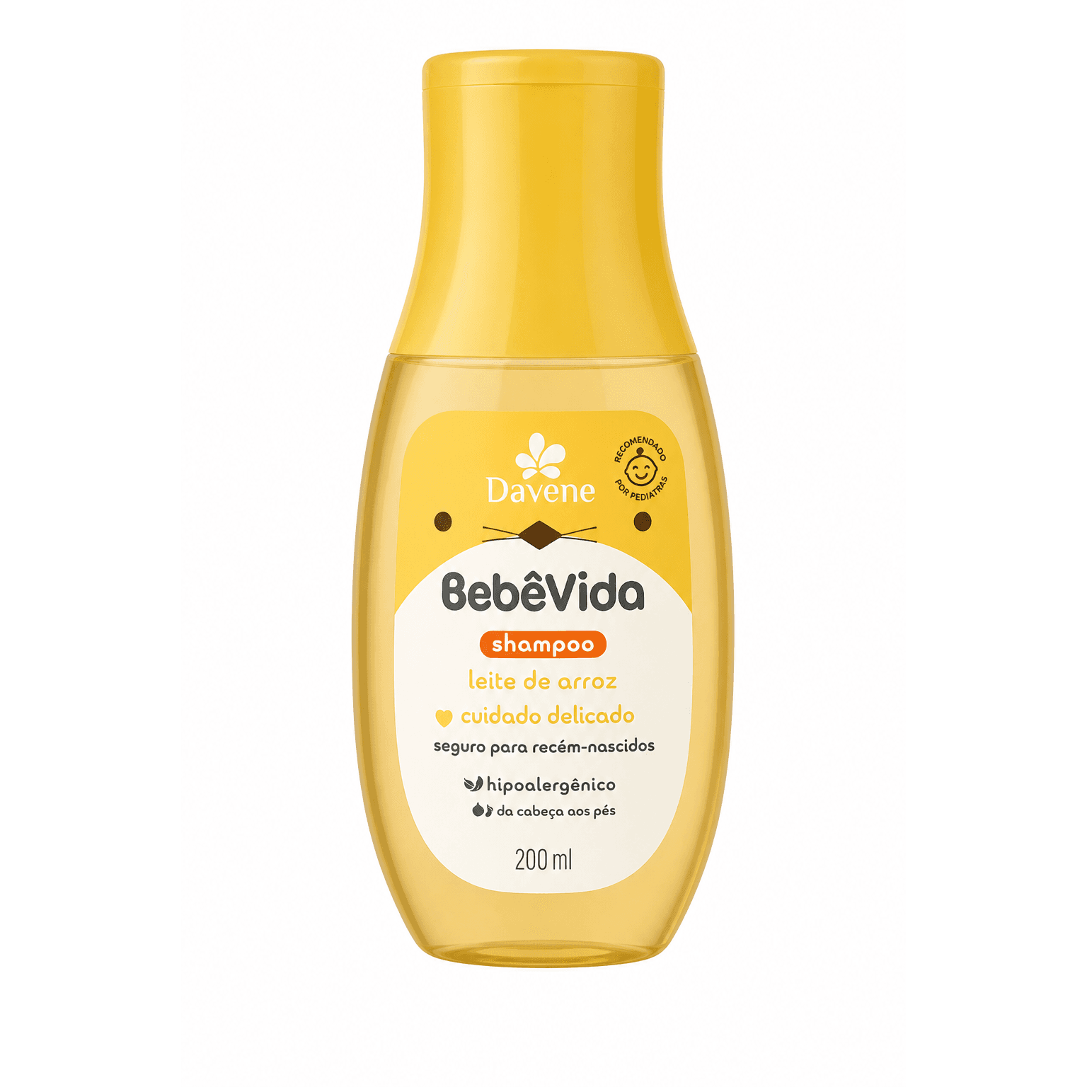 BebêVida Shampoo Leite de Arroz Cuidado Delicado 200 ml