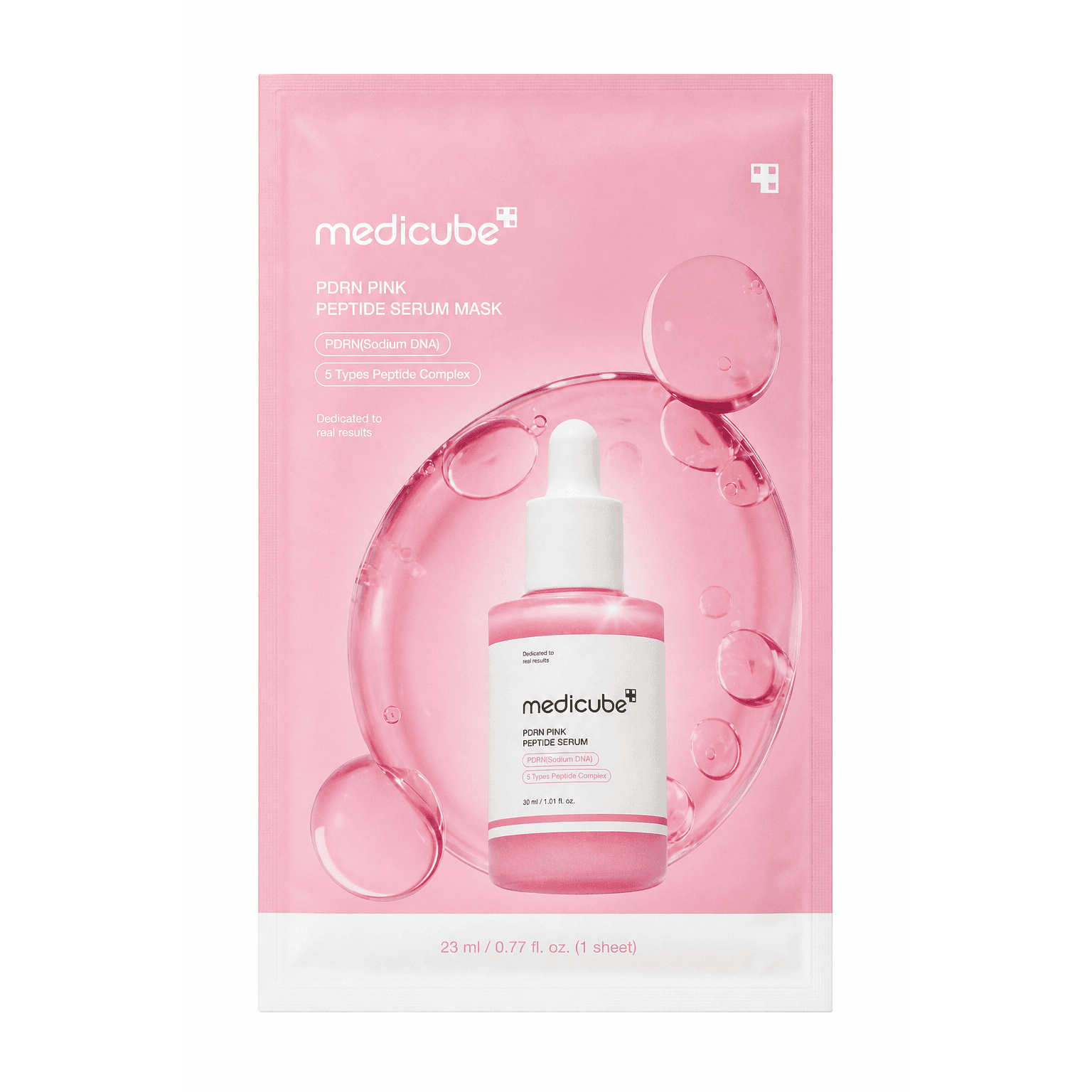 Medicube Peptide Serum Mask PDRN Pink 23 ml (0.77 fl. oz.) (1 sheet), 1