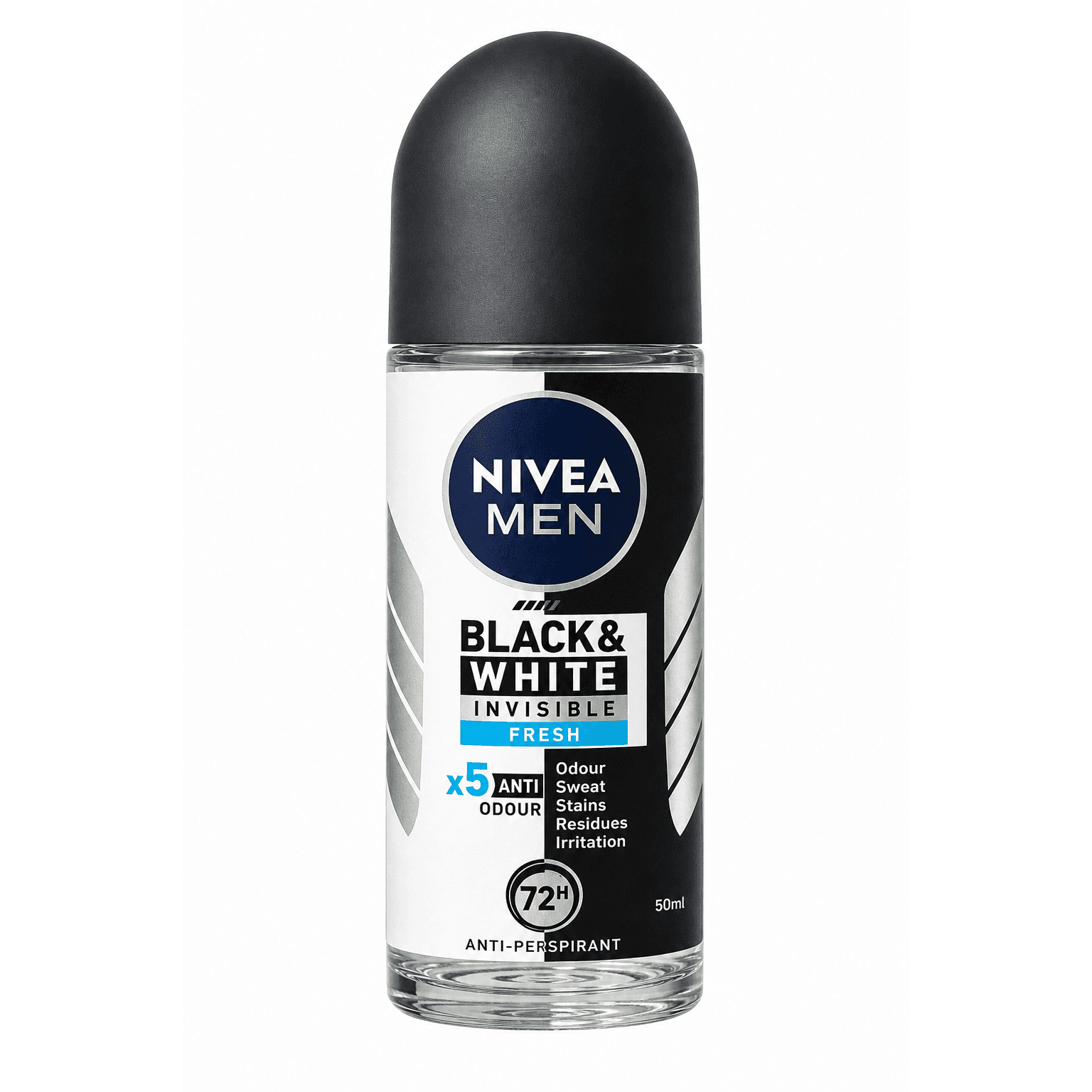 Nivea Men Black & White Invisible Fresh 50ml Roll-On, 1