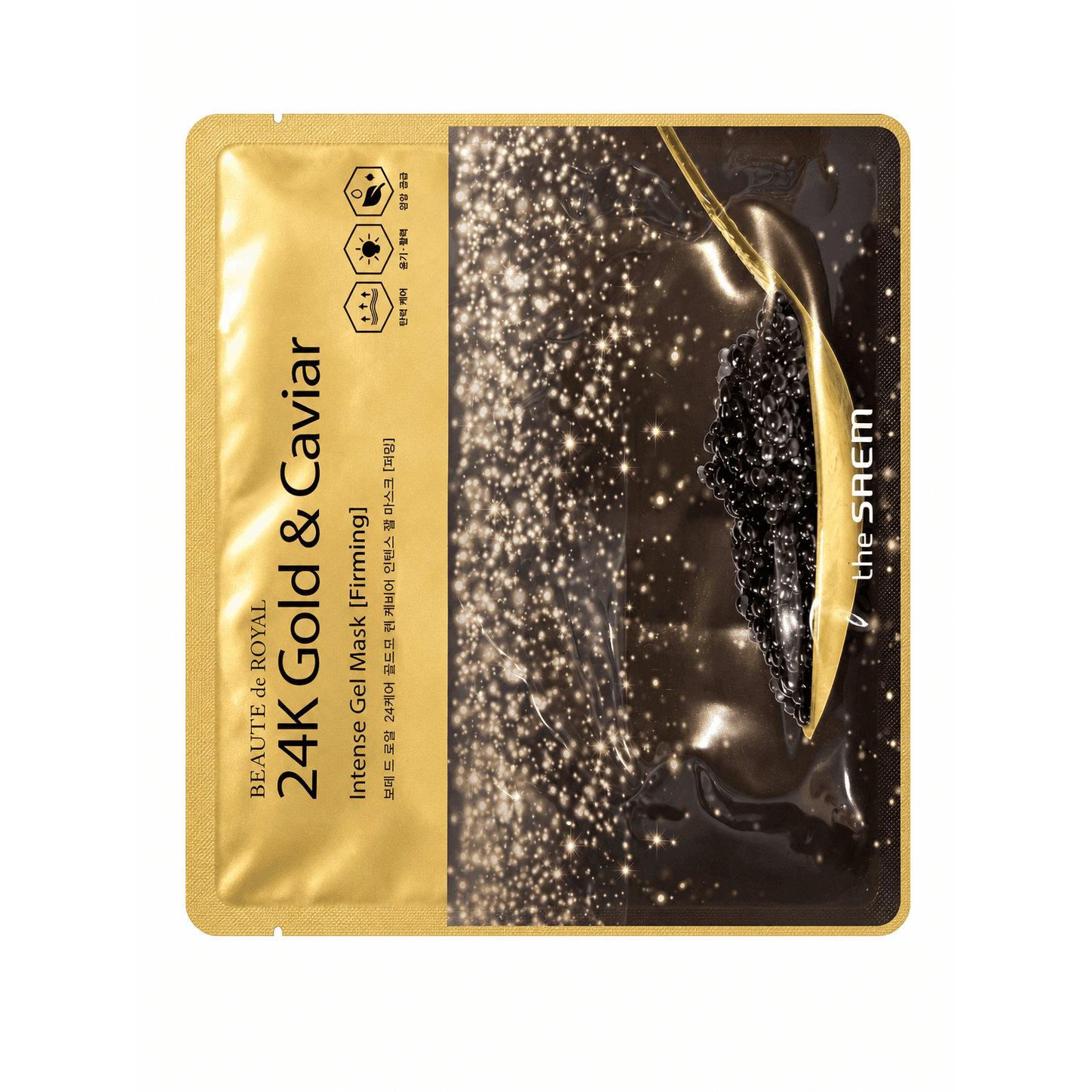 The SAEM 24K Gold & Caviar Intense Gel Mask Firming, 1