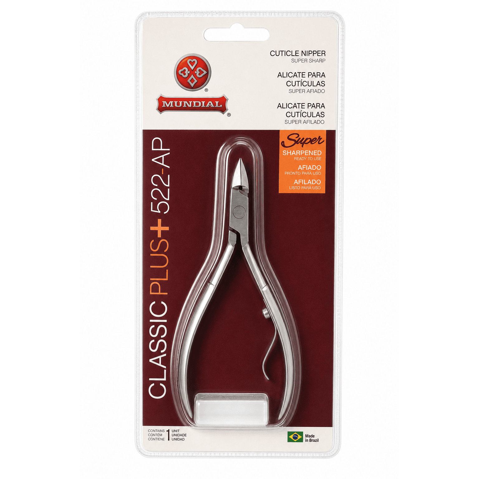 Mundial Cuticle Nipper CLASSIC PLUS+ 522-AP Super Sharpened