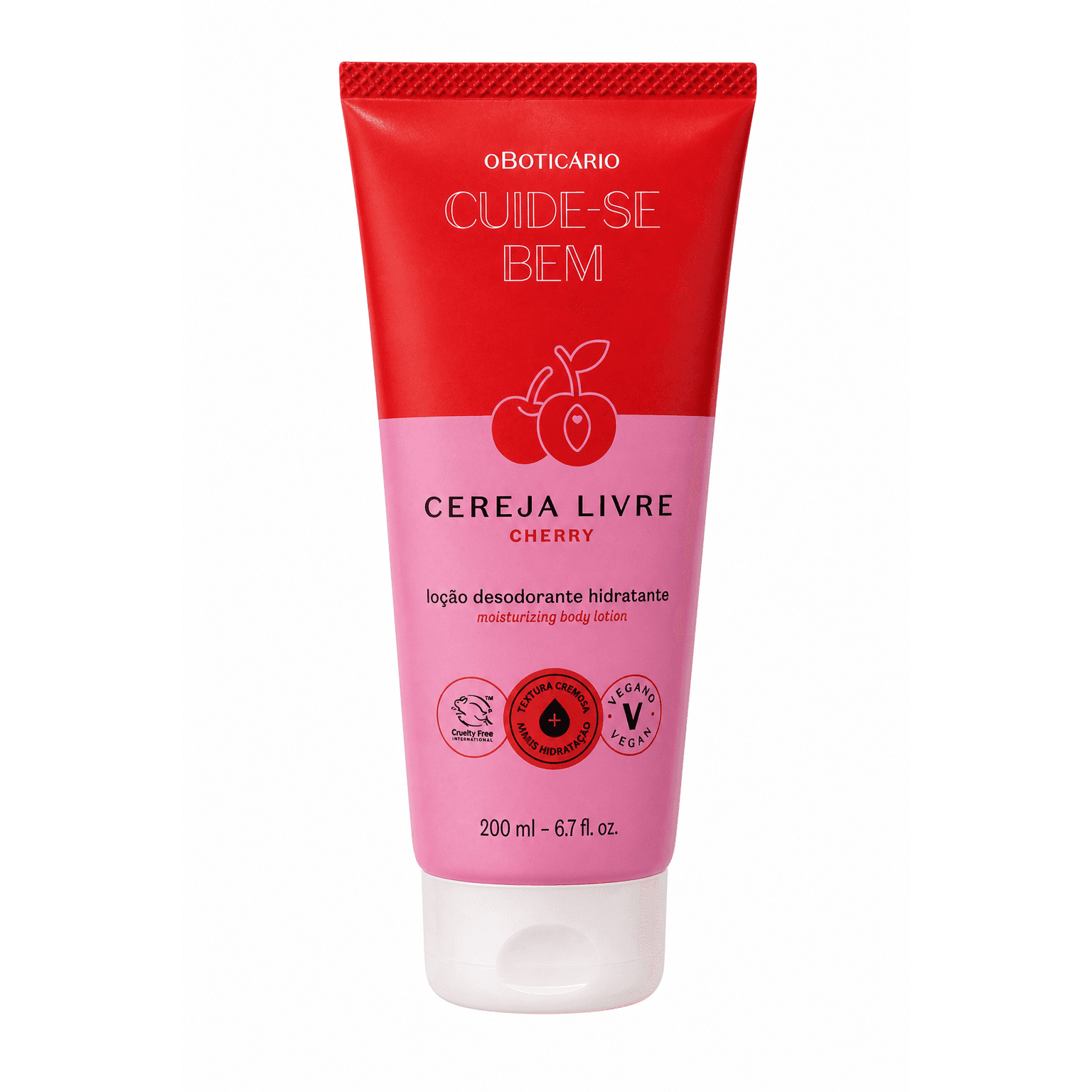 Cuide-se Bem Cereja Livre Cherry Hidratante 200ml, 1