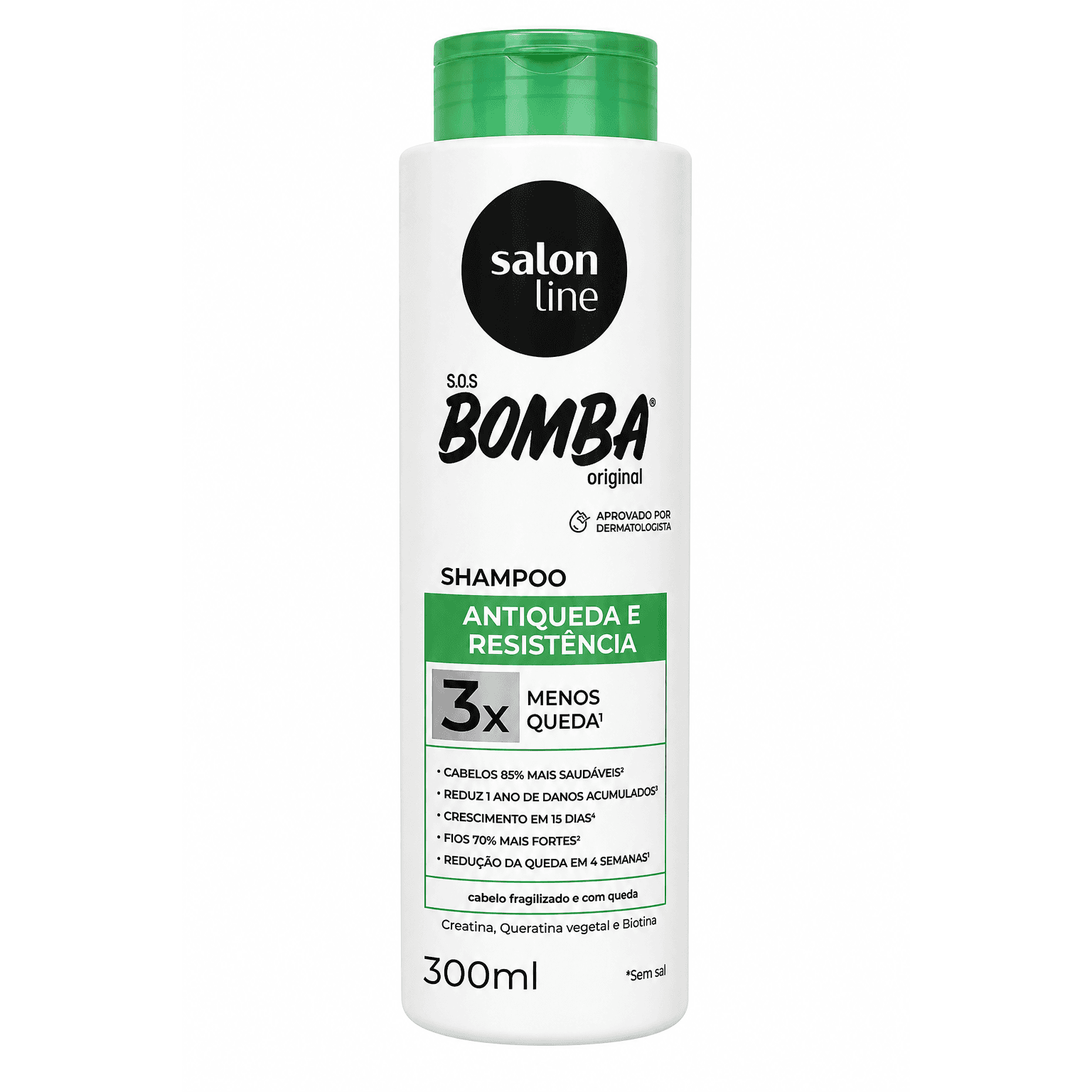 Salon Line S.O.S BOMBA Original Antiqueda e Resistência Shampoo 300ml, 1