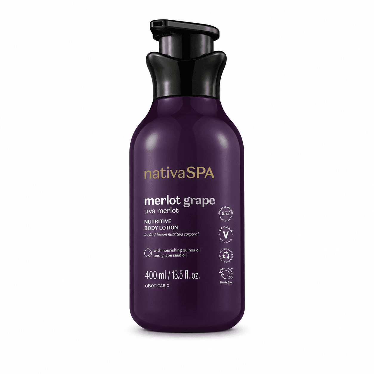 Loção Hidratante - Nativa SPA Uva Merlot 400ml, 1