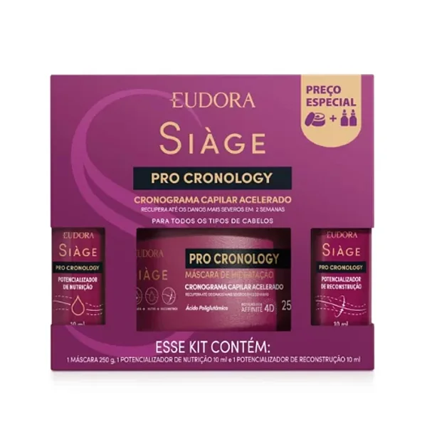 Eudora Siàge Pro Cronology Kit Máscara e Potencializadores (3 Itens), 1
