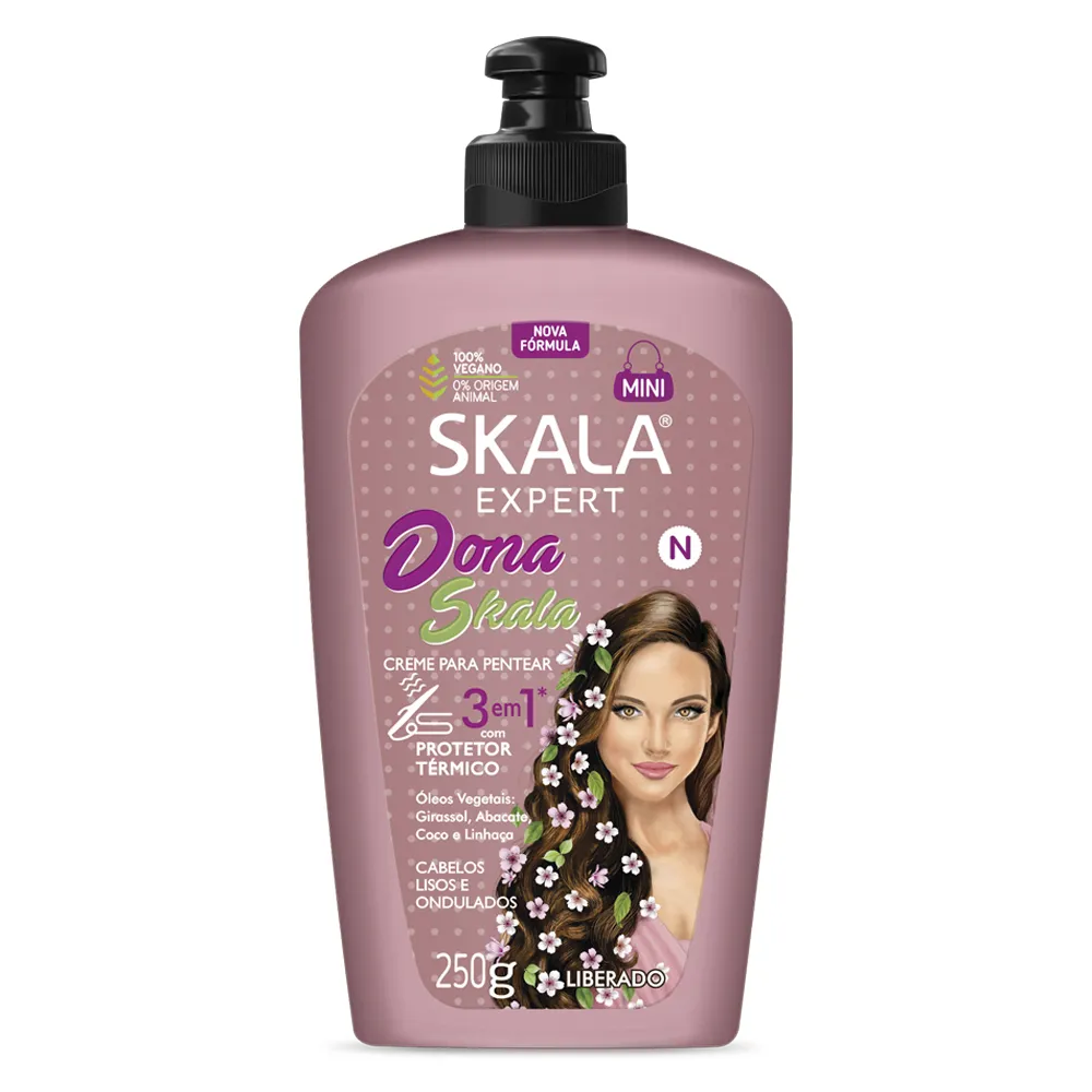 Creme p/ Pentear 3 em 1 Dona Skala 250g, 1