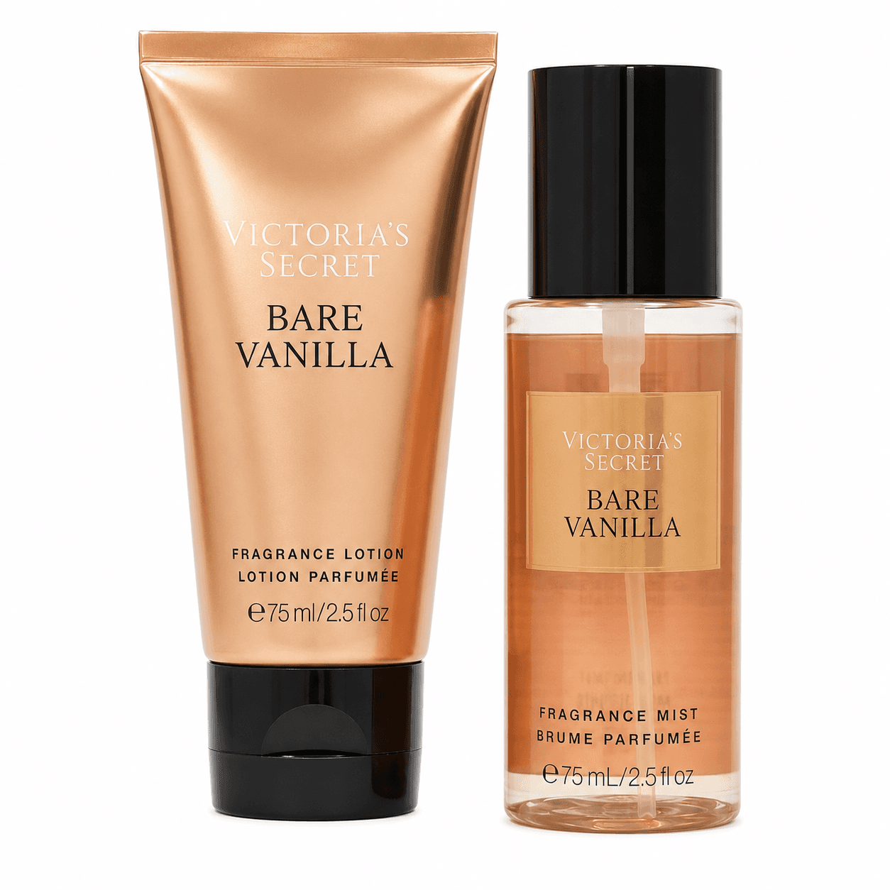 Kit Presente Bare Vanilla - Mini Body Splash 75ml & Mini Hidratante 75ml