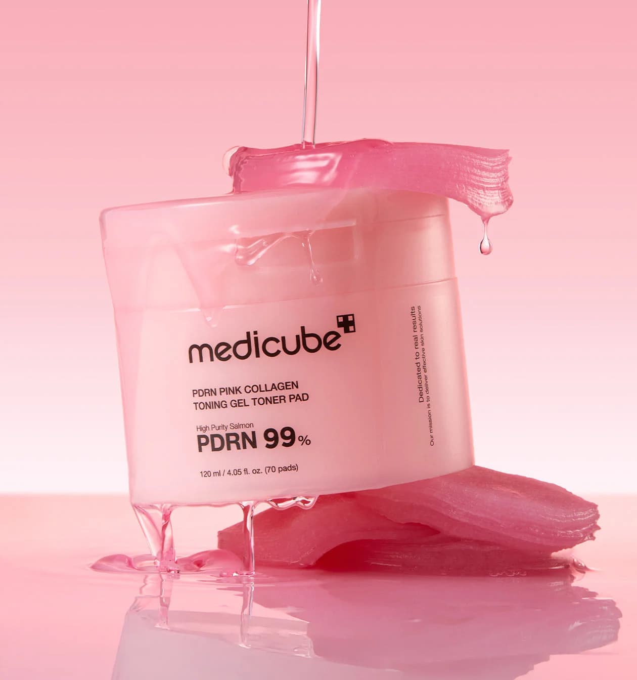 Toner Pad de Gel Clareador PDRN Pink Collagen (Efeito Pele de Vidro) – 80 un, 2