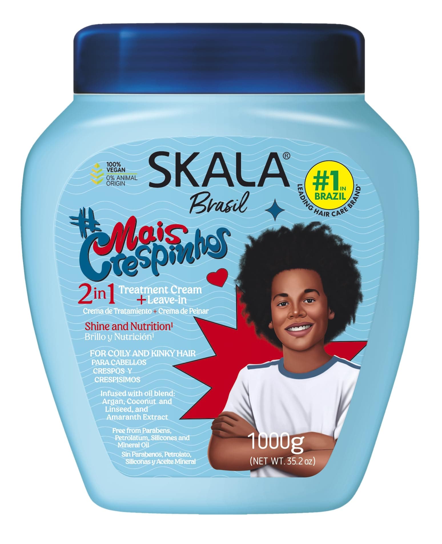 Skala Brasil #Mais Crespinhos 2 em 1 Creme de Tratamento e Leave in 1Kg