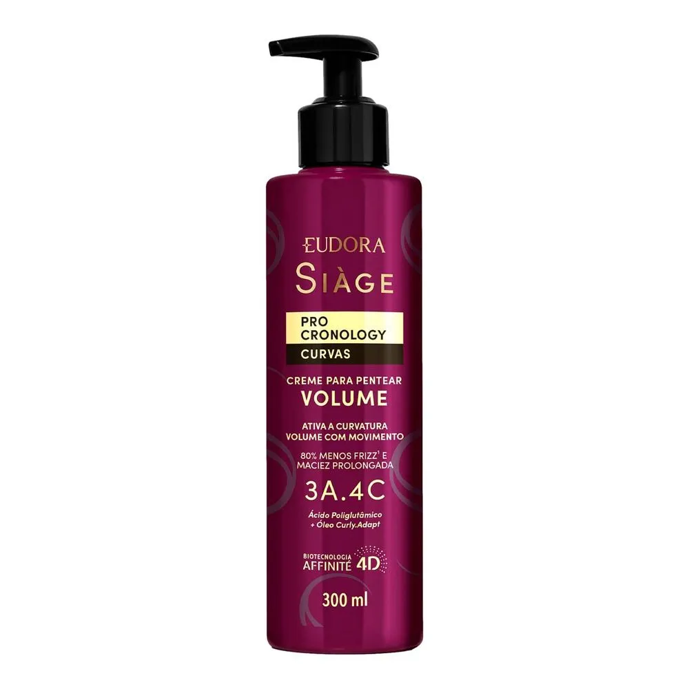 Creme para Pentear Volume Siàge Pro Cronology Curvas 300ml, 1