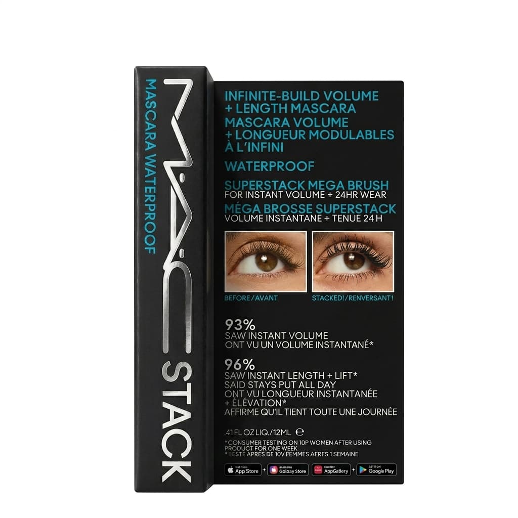Máscara de Cílios MACStack Waterproof – Volume Infinito À Prova D'água, 1