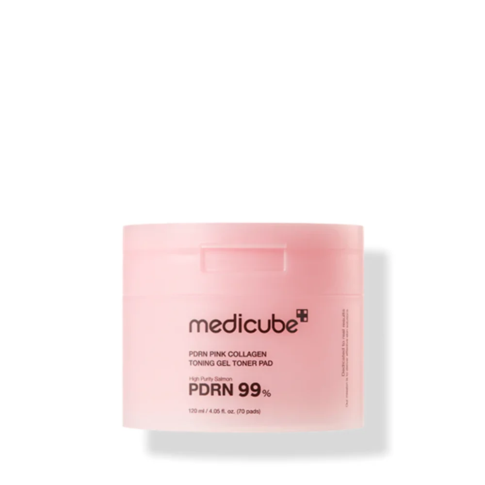 Toner Pad de Gel Clareador PDRN Pink Collagen (Efeito Pele de Vidro) – 80 un