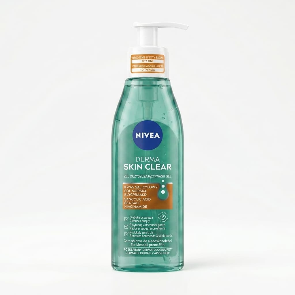Nivea Derma Skin Clear Gel de Limpeza Facial com Ácido Salicílico, 1